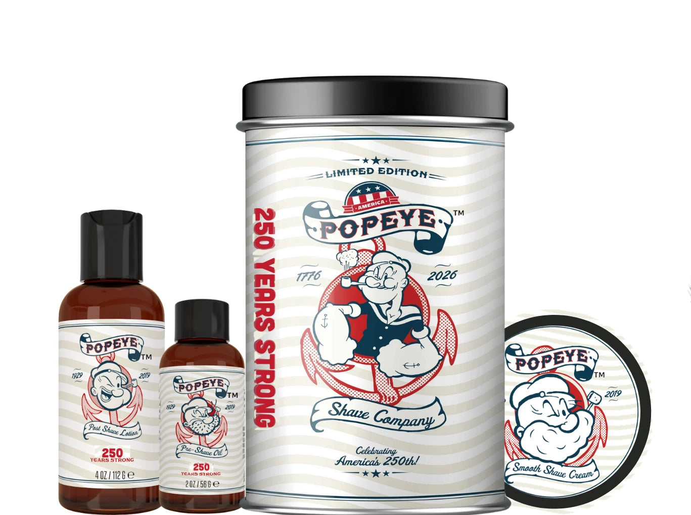 POPEYE SHAVING GIFT SET (Pre-shave Oil, Shave Cream, Post Shave Lotion)